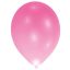 Világító LED Pink léggömb, lufi 5 db-os 11 inch (27,5 cm)