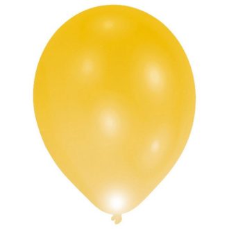   Világító LED Gold léggömb, lufi 5 db-os 11 inch (27,5 cm)