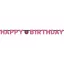 Happy Birthday Pink felirat 213 cm