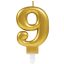 Arany Gold számgyertya, tortagyertya 9-es
