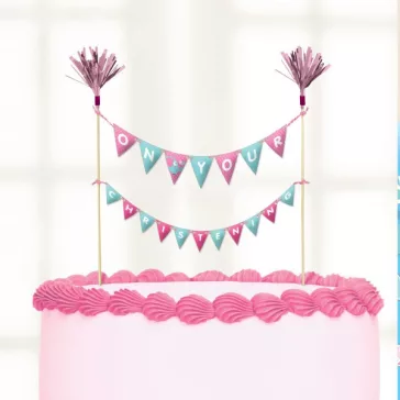 Keresztelő Pink torta dekoráció