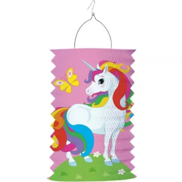 Unikornis Pink lampion 28 cm