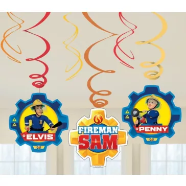 Sam a tűzoltó Fire szalag dekoráció 6 db-os szett
