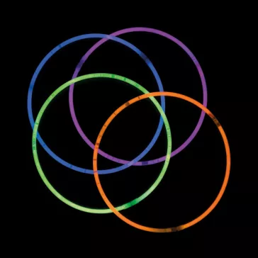 Világító színes Colorful nyaklánc szett 4 db-os 56 cm