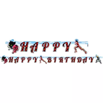   Katicabogár és Fekete macska kalandjai City Happy Birthday felirat 200 cm