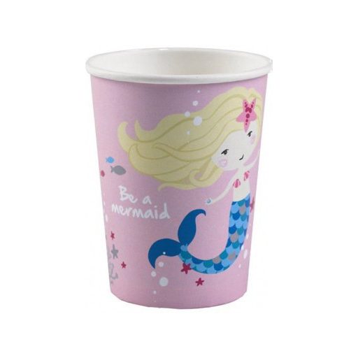 Sellő Shellebrate Pink papír pohár 8 db-os 250 ml
