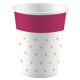 Szerelem Everyday Hearts papír pohár 8 db-os 250 ml