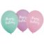 Happy Birthday Pastel léggömb, lufi 6 db-os 9 inch (22,8 cm)