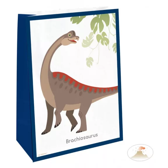 Dinoszaurusz Happy papírzacskó 4 db-os Dinoszaurusz Happy papírzacskó 4 db-os