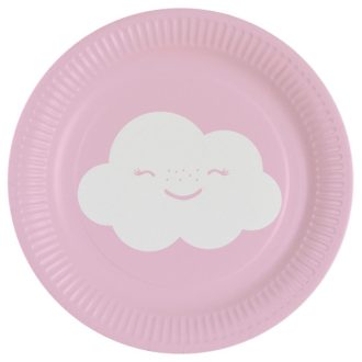   Szivárvány és Felhő Rainbow and Cloud papírtányér 8 db-os 18 cm
