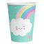 Szivárvány és Felhő Rainbow and Cloud papír pohár 8 db-os 250 ml