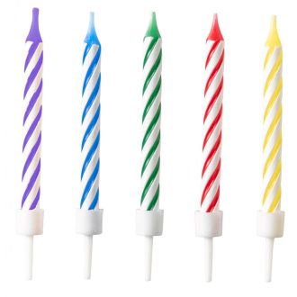   Színes Colorful spirál tortagyertya, gyertya szett 10 db-os
