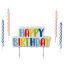 Happy Birthday tortagyertya, gyertya szett 5 db-os