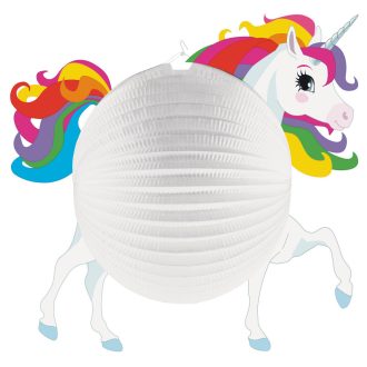 Unikornis White lampion 25 cm