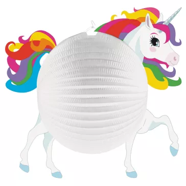 Unikornis White lampion 25 cm