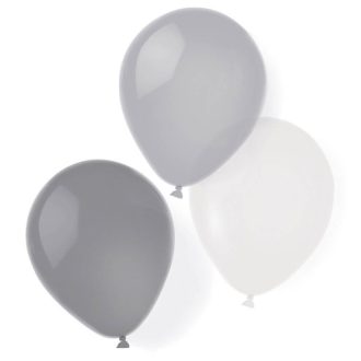   Ezüst Silver Dream léggömb, lufi 8 db-os 10 inch (25,4 cm)