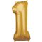 Arany Gold óriás 1-es szám fólia lufi 83x38 cm