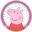 Peppa malac Confetti papírtányér 8 db-os 18 cm
