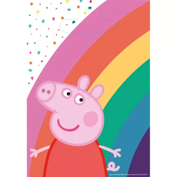 Peppa malac Confetti ajándéktasak, ajándékzacskó 8 db-os Peppa malac Confetti ajándéktasak, ajándékzacskó 8 db-os