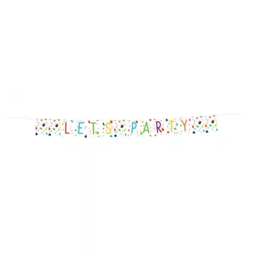 Konfettis Colorful zászlófüzér 1,85 m