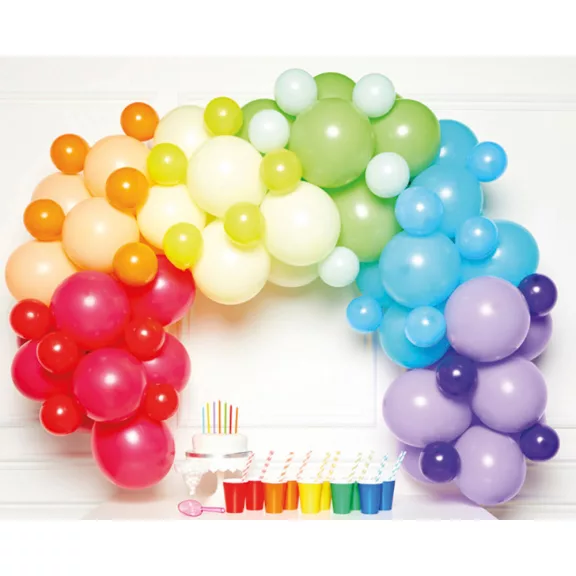 Színes Rainbow léggömb, lufi girland 78 db-os szett Színes Rainbow léggömb, lufi girland 78 db-os szett