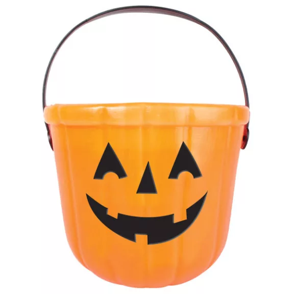 Halloween Tök Orange cukorka gyűjtő vödör 17x14 cm Halloween Tök Orange cukorka gyűjtő vödör 17x14 cm