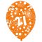Happy Birthday 21 Orange léggömb, lufi 6 db-os 11 inch (27,5cm)