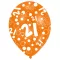 Happy Birthday 21 Orange léggömb, lufi 6 db-os 11 inch (27,5cm)