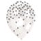 Ezüst Silver konfettis léggömb, lufi 6 db-os 11 inch (27,5cm)
