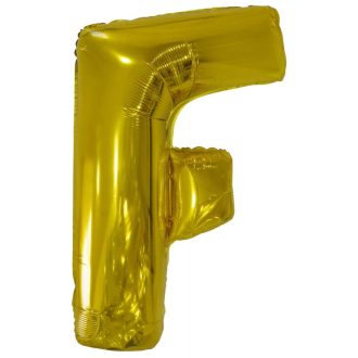 Arany Gold óriás F betű fólia lufi 110 cm