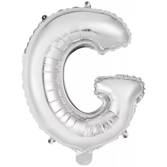 Ezüst Silver G betű fólia lufi 45 cm Ezüst Silver G betű fólia lufi 45 cm