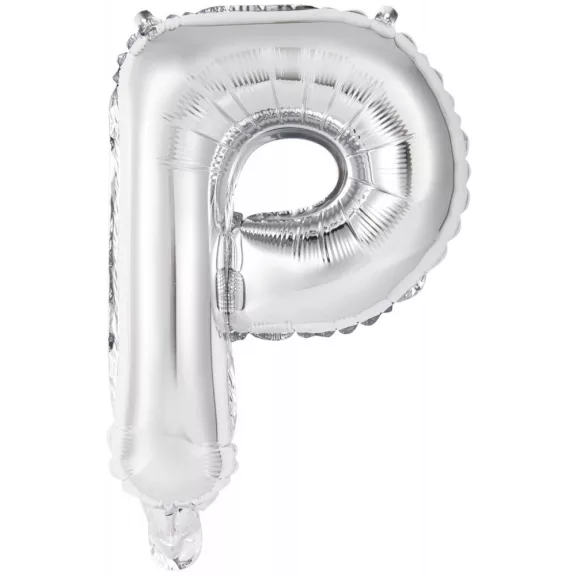 Ezüst Silver P betű fólia lufi 45 cm Ezüst Silver P betű fólia lufi 45 cm