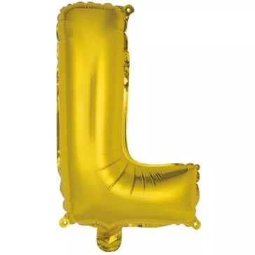 Arany Gold L betű fólia lufi 41 cm