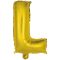 Gold, Arany L betű fólia lufi 41 cm