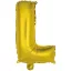Arany Gold L betű fólia lufi 41 cm