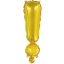 Arany Gold ! betű fólia lufi, 43 cm
