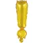 Arany Gold ! betű fólia lufi, 43 cm
