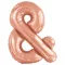 Színes Rose Gold & betű fólia lufi 108 cm