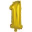 Arany Gold 1-es szám fólia lufi 41 cm