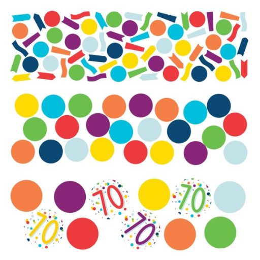 Színes Colorful Happy Birthday 70 konfetti