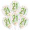 Happy Birthday 21 Droplets konfettivel töltött léggömb, lufi 6 db-os 11 inch (27,5 cm)