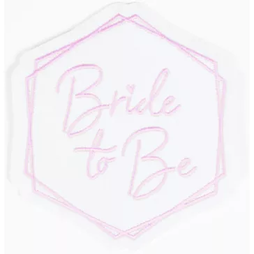 Bride To Be White vasalható textil matrica