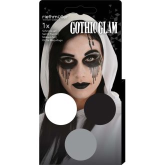 Gótikus lány Halloween arcfesték, smink szett