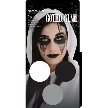 Gótikus lány Halloween arcfesték, smink szett