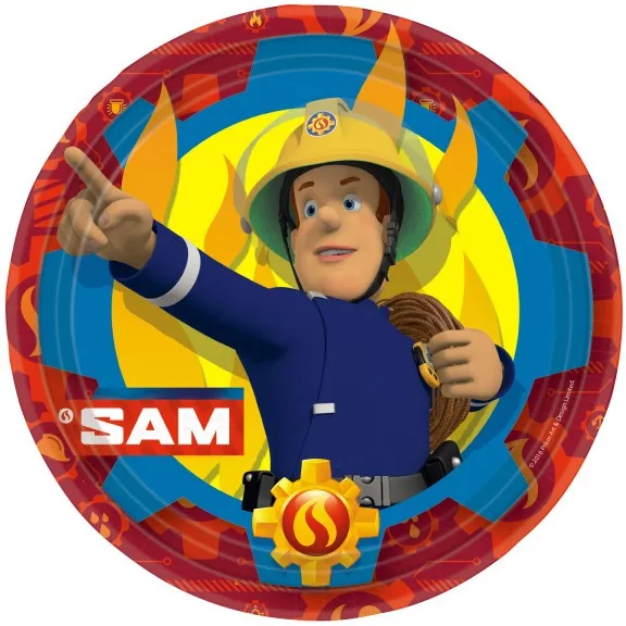 Sam a tűzoltó Fire papírtányér 8 db-os 23 cm Sam a tűzoltó Fire papírtányér 8 db-os 23 cm