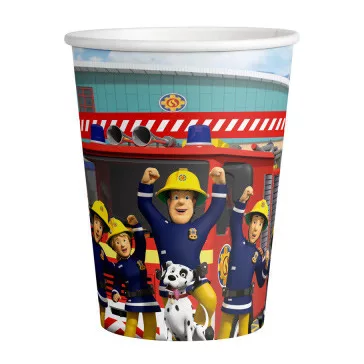Sam a tűzoltó Teamwork papír pohár 8 db-os 250 ml