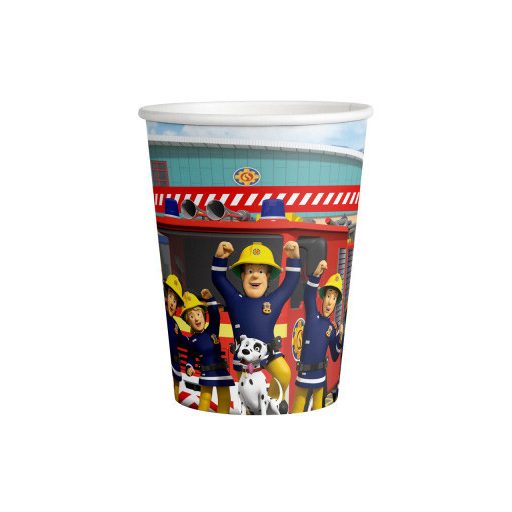 Sam a tűzoltó Teamwork papír pohár 8 db-os 250 ml