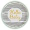 Hello Baby Gold papírtányér 8 db-os 23 cm