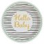 Hello Baby Gold papírtányér 8 db-os 23 cm