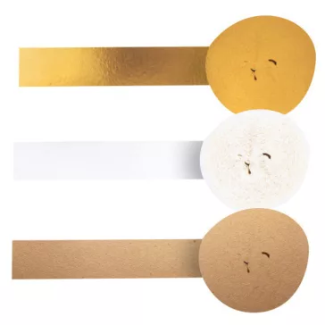 Esküvői Gold krepp papír 3 db-os